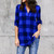 Casual Red Plaid Women Blouses Black Red Check Boyfriend Style Shirts Loose Tops Autumn