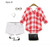 Women Red Plaid Shirts Long Half Sleeve Spring Blouses Loose Cotton Shirt Office Tops Red Summer