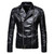 Motorcycle Biker Leather Jacket Mens Vintage Punk Leather Jackets And Coats