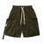 Men Cargo Shorts Summer Solid Color Loose Pockets Stitching Sports Shorts Mens Casual Lace-up Mid-Waist Straight Shorts