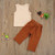Kids Baby Girls Clothes Set Summer Solid Color Sleeveless Tank Crop Tops + Bow Pants with Belt Casual Baby Outfits