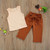 Kids Baby Girls Clothes Set Summer Solid Color Sleeveless Tank Crop Tops + Bow Pants with Belt Casual Baby Outfits