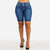 Sexy Women Ladies Denim Skinny Shorts High Waist Stretch Bodycon Jeans Slim Shorts Knee Length Stretch Short Jeans