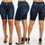 Sexy Women Ladies Denim Skinny Shorts High Waist Stretch Bodycon Jeans Slim Shorts Knee Length Stretch Short Jeans