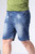 mens denim shorts oversized men elastic waist knee length summer loose shorts men