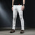 Men Skinny White Jeans Stretch Denim Pants Jeans Mens Jeans Streetwear Patched Distressed