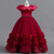 Floral Embroidery Elegant Kids Wedding Dresses Lace Mesh Childrens Long Formal Princess Dress For Girls Evening Dresses