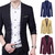 Business Male Suits Slim Formal Formal Dress Waistcoat  One Button Lapel Long Sleeve Pockets Top Male blazer suit