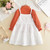 Kids Girls Turtleneck Basic Shirt and Thicken Dress Set Autumn and Winter Children Elegant Clothing Set