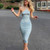 Floral Summer Dress Bodycon Sundress Women Sleeveless Halter Sexy Dress Female 90s Beach Holiday Streetwear Backless Dress