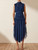 Split Backless Summer Dress For Women Stand Collar Sleeveless High Waist Lace Up Bowknot Solid Midi Dresses Females