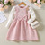 Girl Dress Autumn  Puff Sleeve Lace Princess Dress Flowers Birthday Party Dress