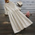 Vintage Women Embroidery Sundress Casual Solid Shirt Dress Long Sleeve Midi Vestidos Female Robe Femme Oversized