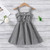 Girls Sling Dress Summer Plaid Dress Kids Clothes Dress Casual Young Children Dress Kids Clothes For 2-6 Years