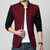 Stand Collar Men Blazer Color Blocking Patchwork Design Casual Tunic Suit Jacket Single Breasted Coat Male Outerwear