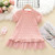 Princess Dress Spring and Autumn Edition Wedding Children Skirt Girls Ruffle Mesh Short Sleeve Dress