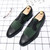 Men Brogue Shoes Square Toe Lace-up Green Men Dress Shoes Free Shipping Handmade Men Shoes