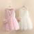 Summer Teenager Floral Sleeveless Lace Mesh Ball Gown Dress With Bag For Kids Baby Girl