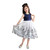 Blue Beading Collar Sequined Flower Tulle Ribbon Plaid Sleeveless Baby Girl Dress Girls Summer Clothes robe princesse