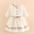 Spring Autumn 3-12 Ages Kids Embroidery Floral Long And Short Sleeve Double Use White Elegant Princess Girl Dress With Belt