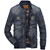 Men Denim Jacket Male Oversized Outerwear Spring Stand Collar Streetwear Casual Jacket Coat Men Clothing Overcoat