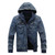 Hooded Denim Jackets Men Autumn Winter Fleece Denim Coats Jean Jackets Men Outwear Casual Men Winter Coat with Nood