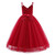 Elegant Girl Party Dress Teen Girl Formal Pageant Prom Gown 5-14T Children Birthday Princess Costume Kids Red Christmas Clothes