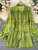 Women's Autumn Shirts Female New Design Niche Pleated Ruffled Mid-length Bubble Puff Sleeve Chiffon Top Female Blusa