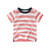 Cotton Kids Tops Spring Summer Baby Boys Girls Short Sleeve T Shirts Casual Stripe Tops Tees 1-8 Years Children Clothing