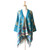 Womens Autumn Winter Warm Flower Pattern Slit Wool Blend Plaid Blanket Cloak Poncho Cape Coat Tassel Shawls Scarf