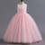 Formal Pearl Diamond Flower Kids Long Dress For Girls Easter Carnival Costume Elegant Party Wedding First Communication Gown 12Y