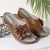 Vintage Flower Wedge Slippers Women Summer Casual Outdoor Beach Shoes Woman Thick Bottom Roman Sandals