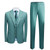(Jacket + Vest + Pants) Green Men Suit 3 Piece Groom Wedding Dress Prom Party Night Club Tuxedo Business Formal Wear