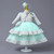 Dresses Kids Gown 4pcs Set Pearls Appliques Long Sleeve Children Party Girls Clothes 2 To 8 Years With Coat