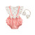 Summer Baby Rompers Clothing Infant Toddler Clothes Newborn Princess Heart Print Jumpsuits Headband Baby Girls Romper