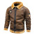 Winter Men Leather Jacket Mens Fleece Fur Collar Motorcycle Jackets Casual Outwear Thermal Leather Coats Men Clothing