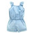 Kids Girls Clothing Rompers Denim Blue Cotton Washed Jeans Sleeveless Bow Jumpsuits 0-5Year New 1