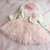 Newborn Baby Girl Dress Pink Beads Lace Infant Baptism Christening Gown Baby 1st Birthday Princess Dresses Pageant Party Costume