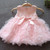 Newborn Baby Girl Dress Pink Beads Lace Infant Baptism Christening Gown Baby 1st Birthday Princess Dresses Pageant Party Costume