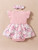 0-18 Months Baby Girl Floral Romper Dress Fly Sleeve Summer Ribbed Jumpsuit with Headband Newborn Baby Girl 2PCS Outfit