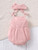 Pink Cute Baby Romper Newborn Baby Girl Suspender Triangle Bodysuit with Headband 2PCS Clothes for Baby Girl