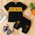 0-3 Years Toddler Newborn Baby Boy 2PCS Clothes Set Summer Casual Suit Letters Print Short Sleeve T-shirt + Shorts Sport Outfit