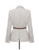 Long sleeve blazers Slim ladies blazer belted leather trimmed womens jackets