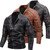 Mens PU Leather Jacket New 2023 Winter Warm Casual Motorcycle  Biker Leather Coats Windbreaker Men Leather Jackets Slim Clothing