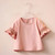 Girls Baby T-shirt Round Neck Lace Trumpet Sleeve Short Sleeve Girls T-shirt Solid Color Tops Summer New Children Clothing