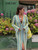 Fashion Elegant Contrast Flare Sleeve Split Long Dress Women's Sexy V-neck Maxi Vestidos 2023 Club Party Vacation Robes Female