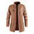 Men's Fashionable Standing Collar Plush Leather Jacket