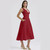 V-neck Dress Summer Pleated Floral Print Tight Waist Swing Dresses With Pockets
