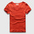 Men Basic T-Shirt Solid Cotton V Neck Slim Fit Male T Shirts Short Sleeve Top Tees