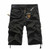 Men's casual pockets decoration long cargo shorts man solid color loose overalls
